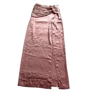 Stolen Studios Million Twisted Maxi Skirt in Powder Pink
